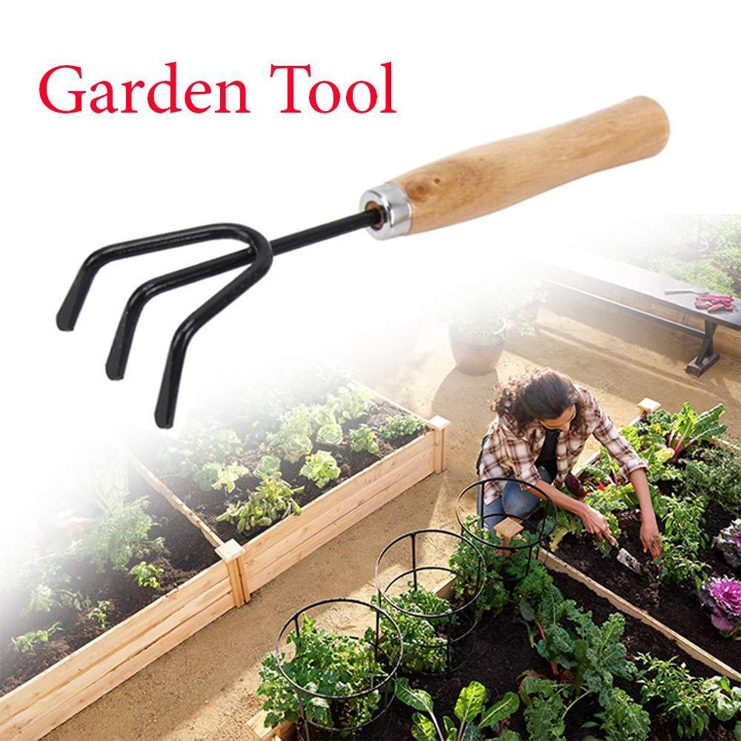 0542A 3pc Small Gardening Tools for Home Garden (Hand Cultivator, Small Trowel, Garden Fork) DeoDap 0542A 3pc Small Gardening Tools for Home Garden (Hand Cultivator, Small Trowel, Garden Fork) DeoDap